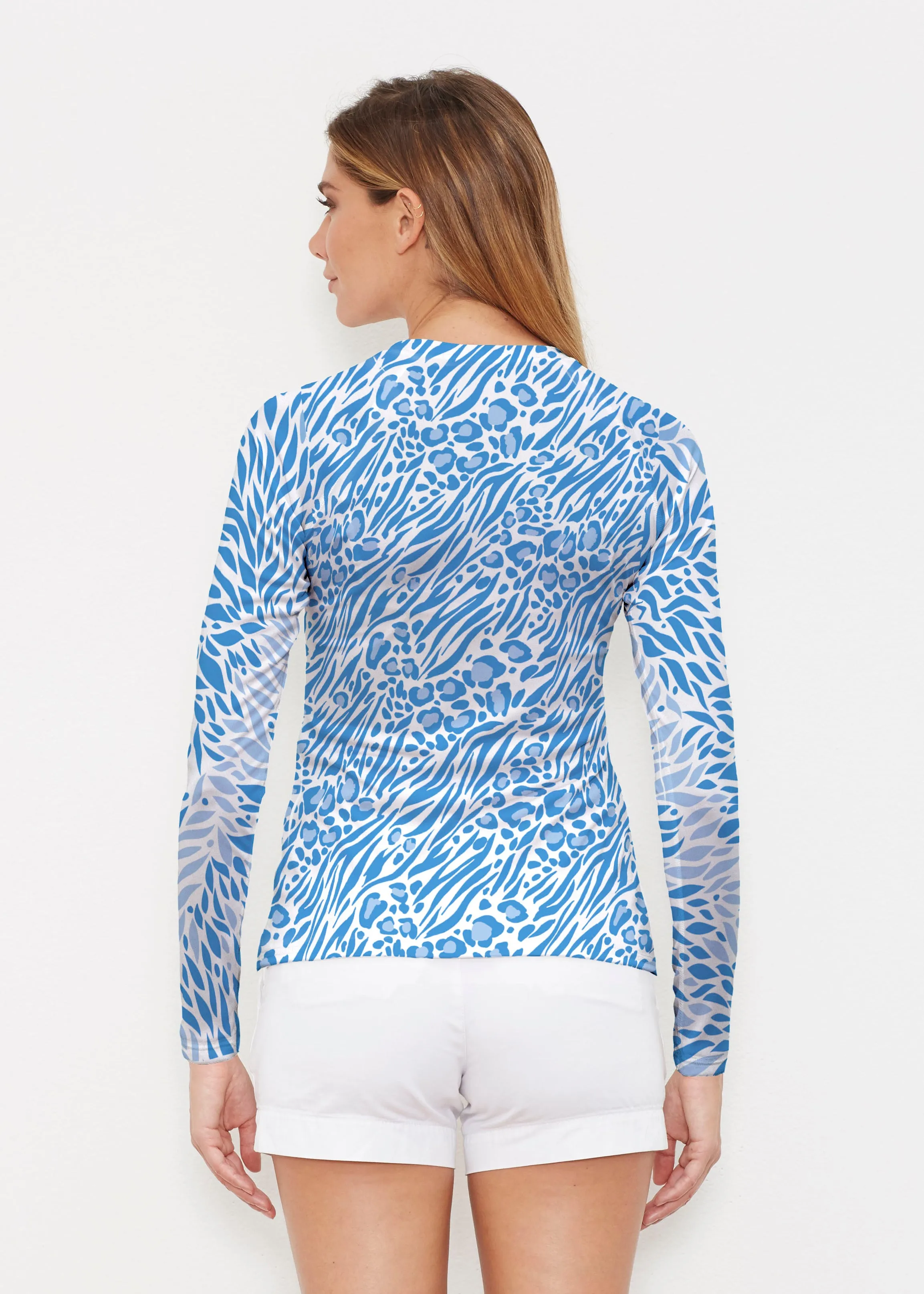 Leo Hotsy Totsy Blue (8166) ~ Long Sleeve Rash Guard