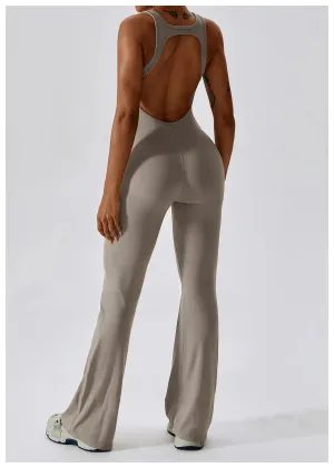 Lolu Backless Jumpsuit Flare