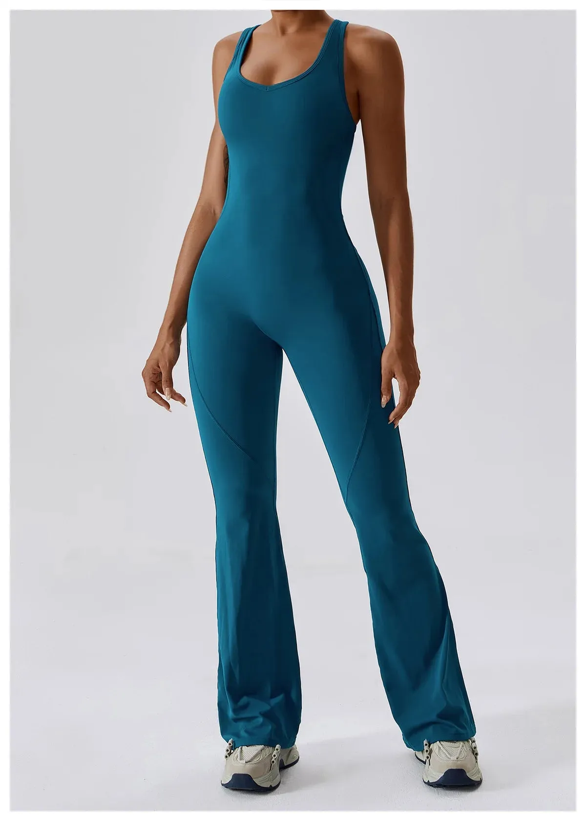 Lolu Backless Jumpsuit Flare