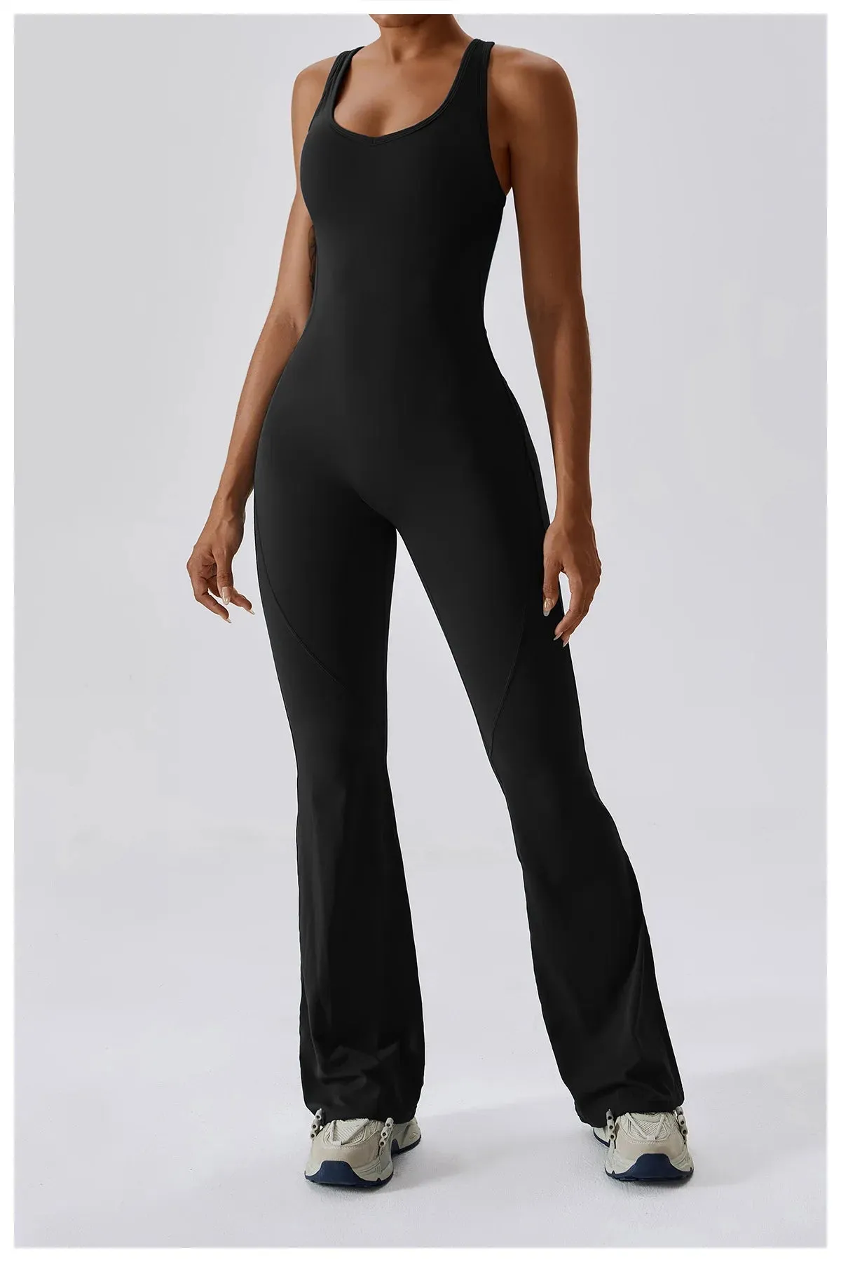 Lolu Backless Jumpsuit Flare