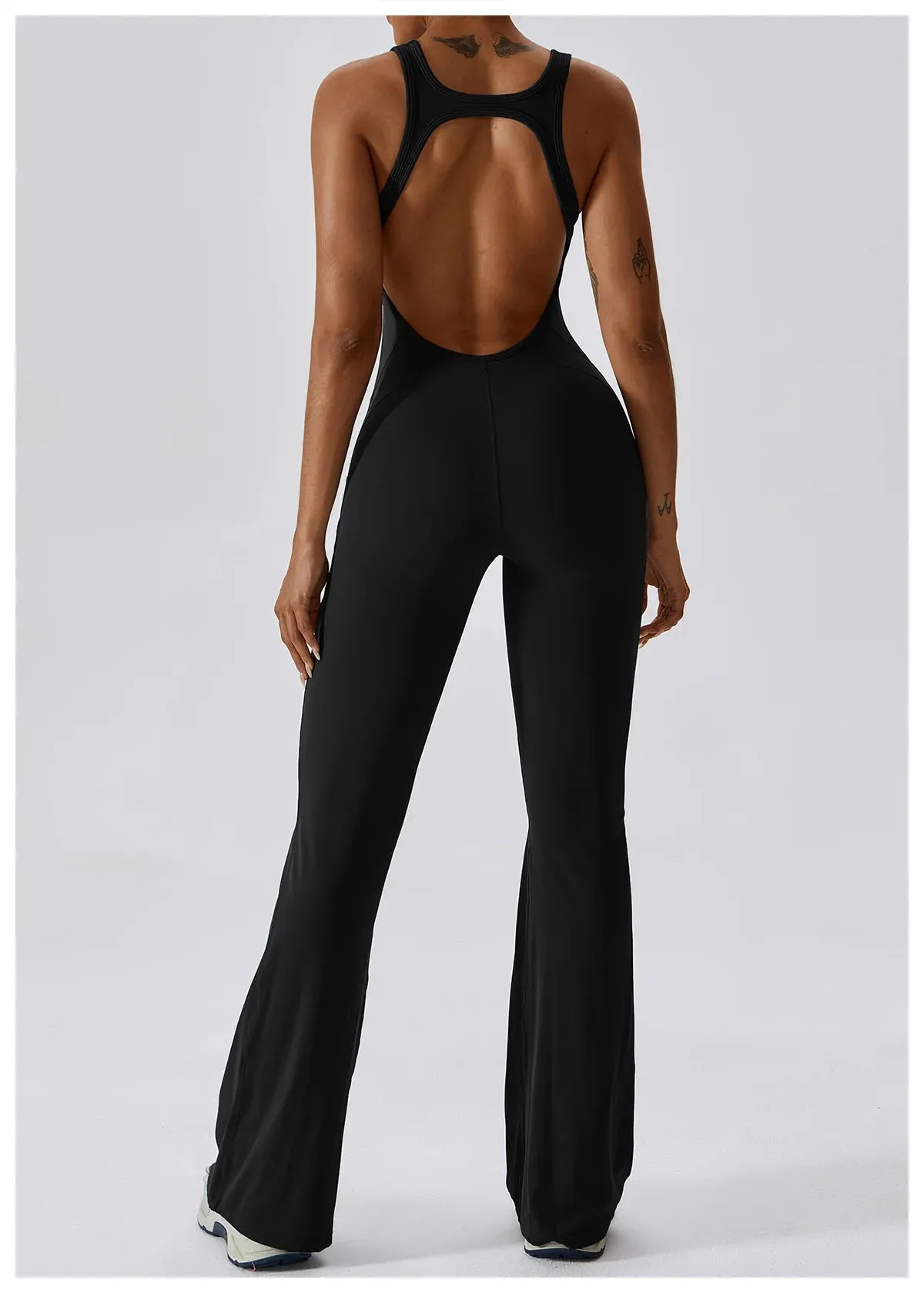 Lolu Backless Jumpsuit Flare