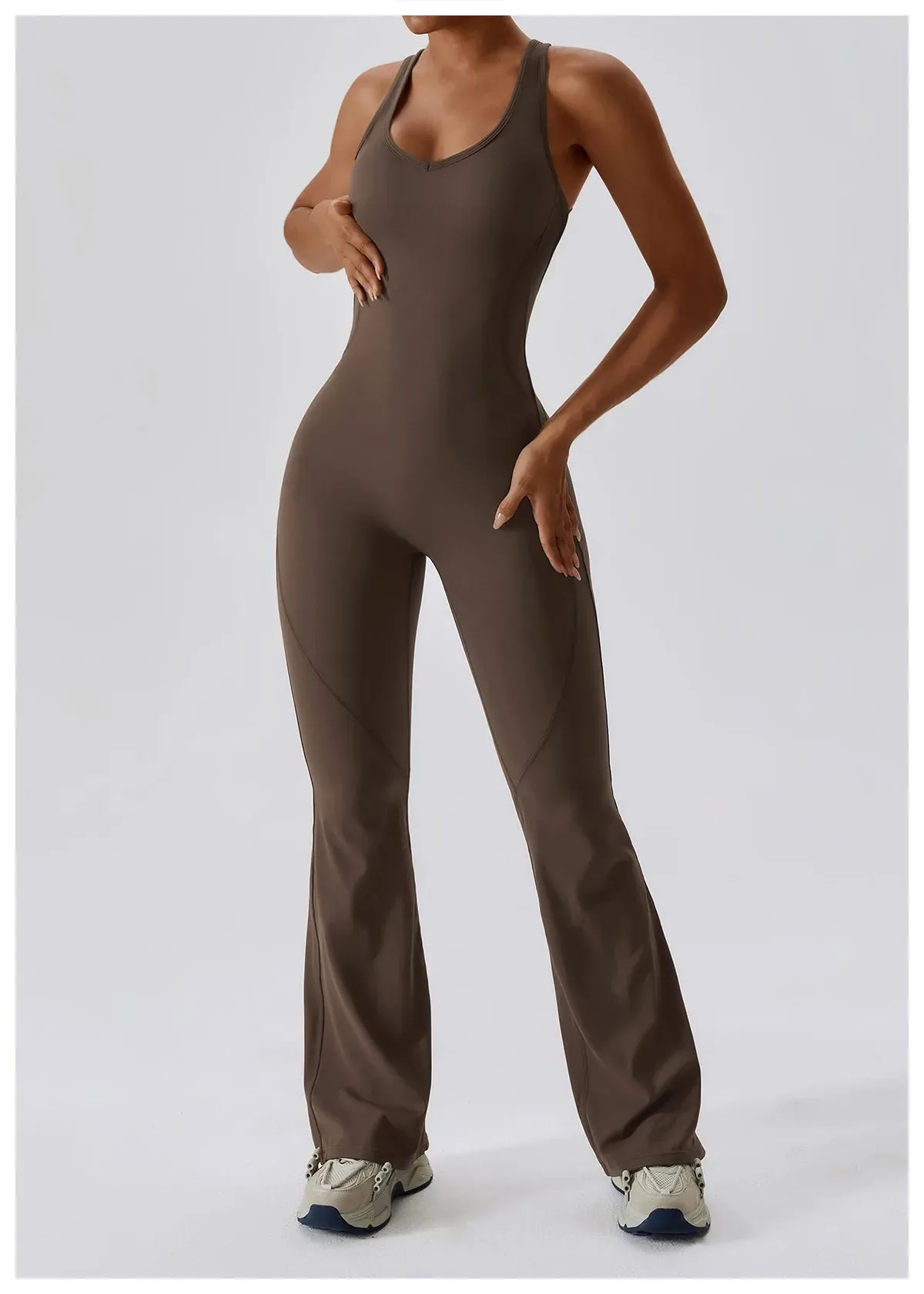 Lolu Backless Jumpsuit Flare