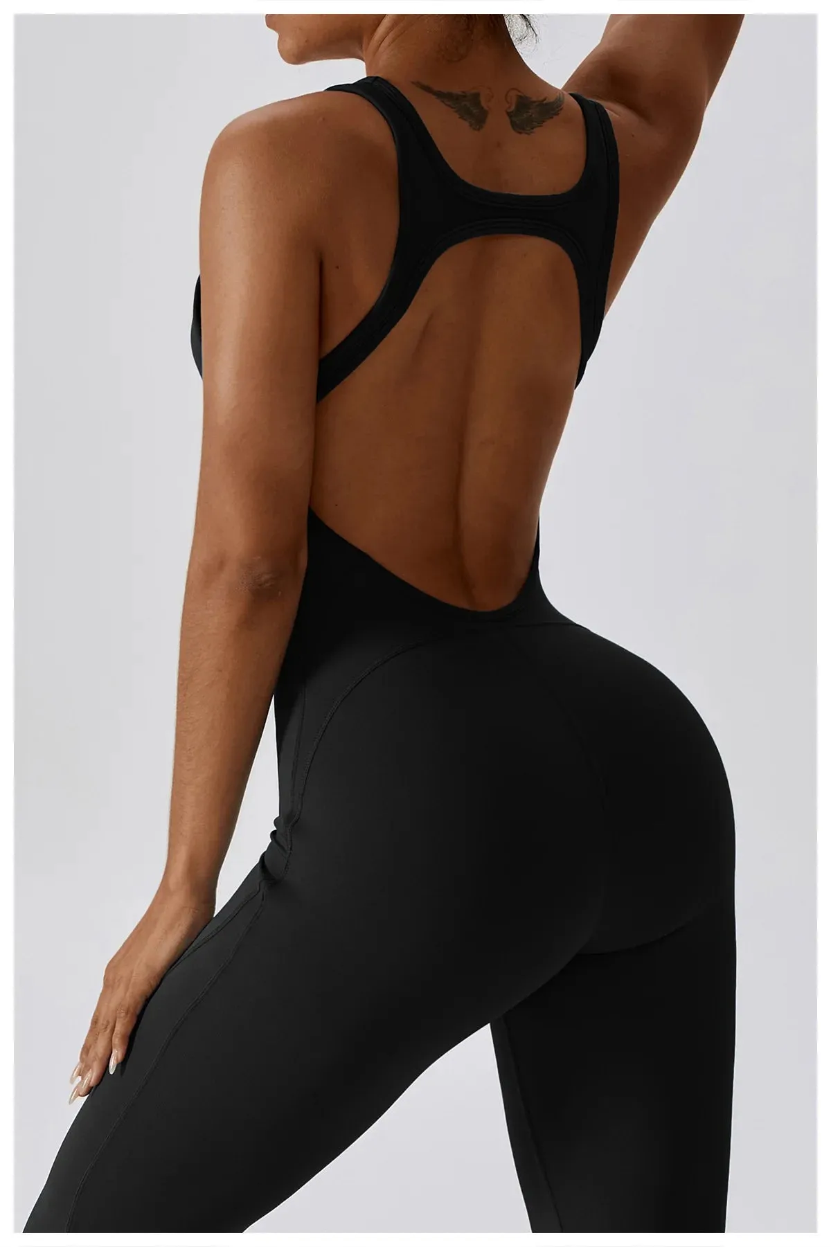 Lolu Backless Jumpsuit Flare