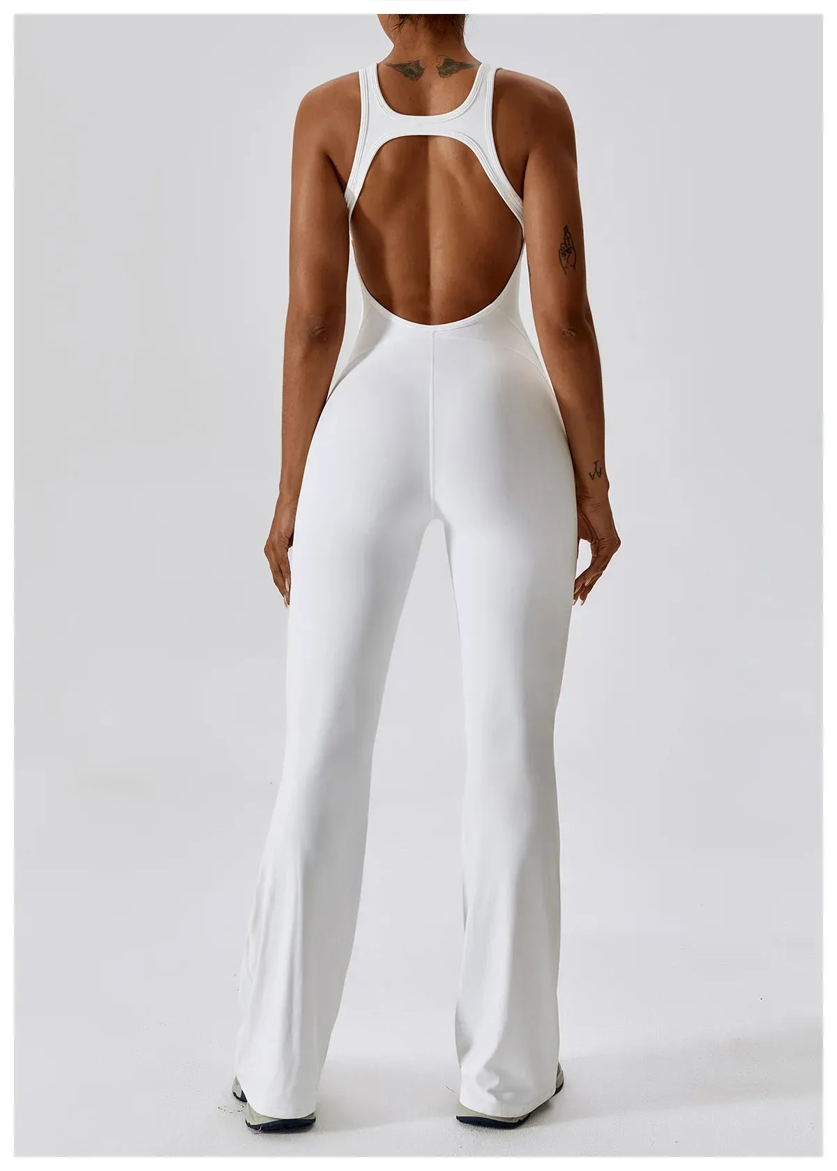 Lolu Backless Jumpsuit Flare