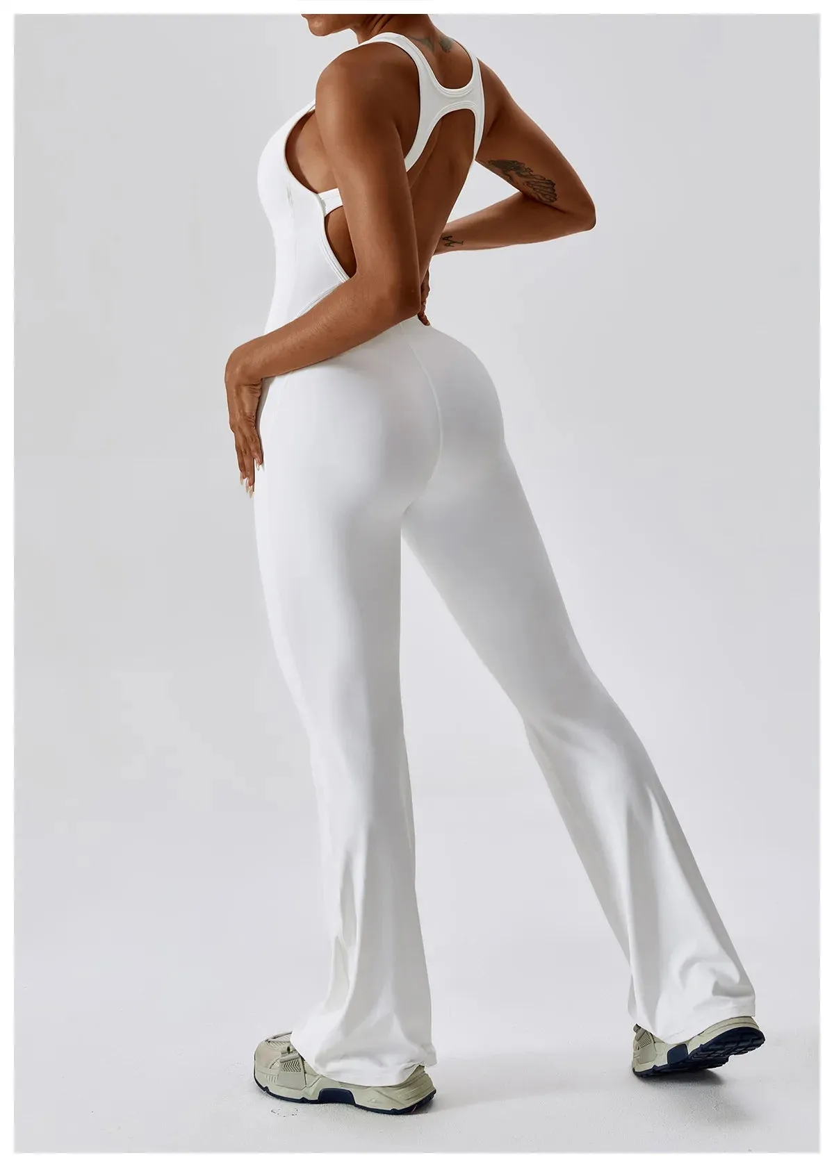 Lolu Backless Jumpsuit Flare
