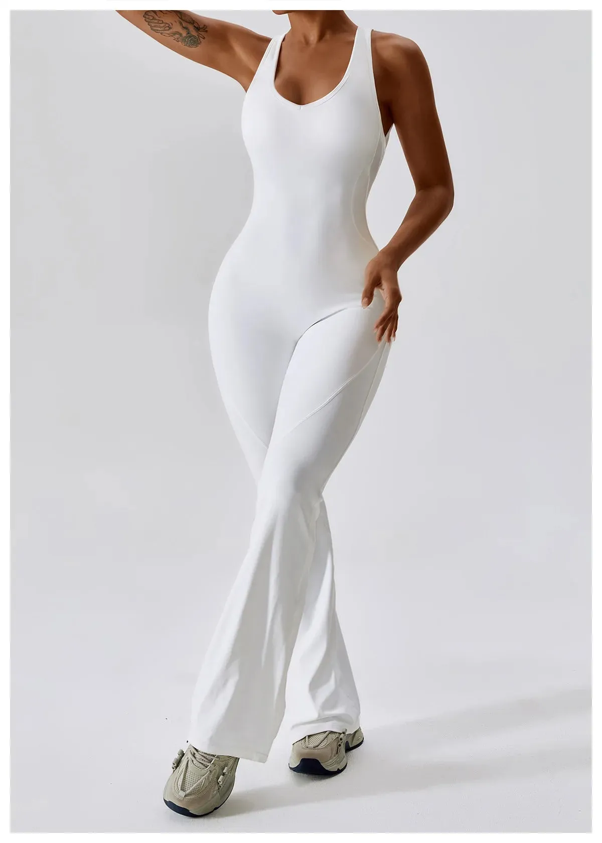 Lolu Backless Jumpsuit Flare