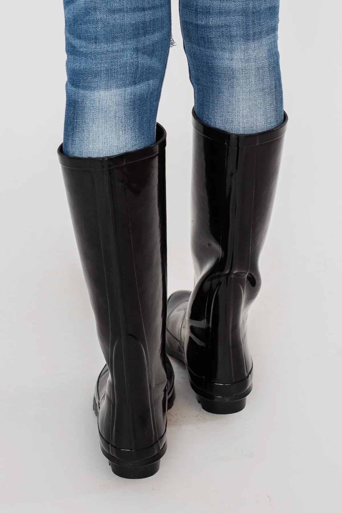 London Fog Thames Rain Boots- Black