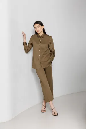 long sleeve shirt, walnut