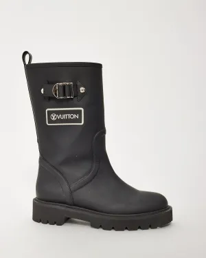Louis Vuitton Black Rubber Territory Half Rain Boots - 37