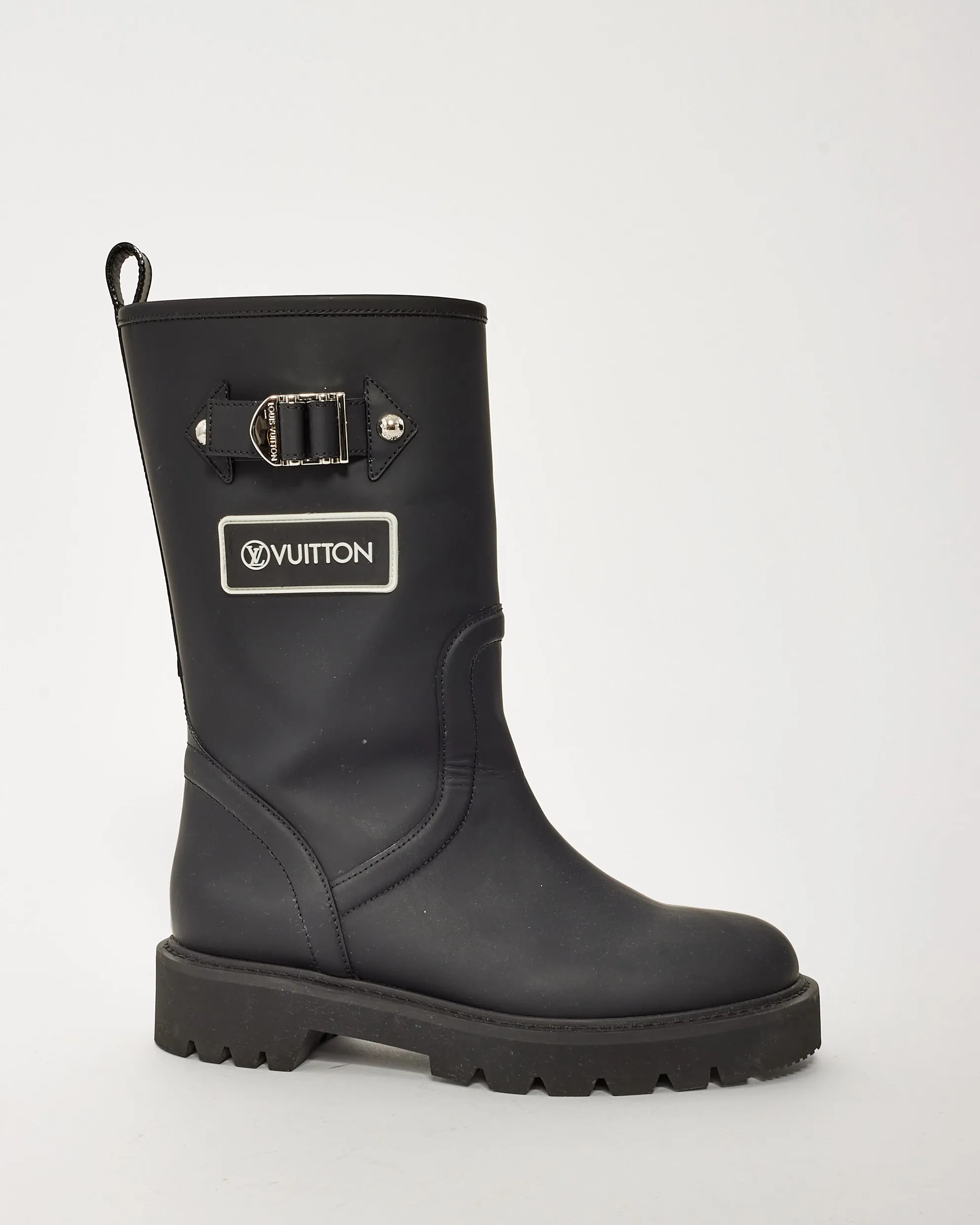 Louis Vuitton Black Rubber Territory Half Rain Boots - 37