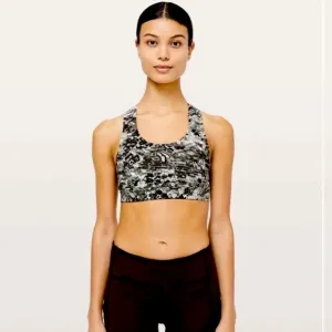 Lululemon | All Sports Bra III Masked Lace Starlight Black White Size 4
