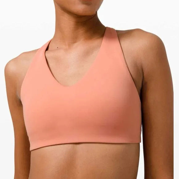 Lululemon nude pink Savannah in alignment racerback v-neck pullover sports bra