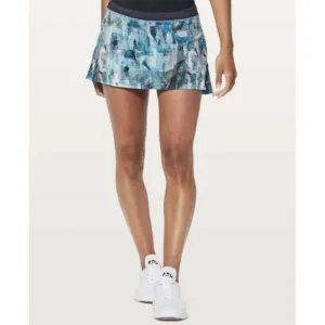 Lululemon Play Off The Pleats Skirt *13&quot; Sun Dazed Multi Blue / Super Dark Sz 10