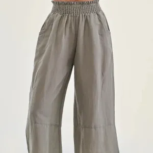 Lyon Pant Khaki Linen/Organic Cotton
