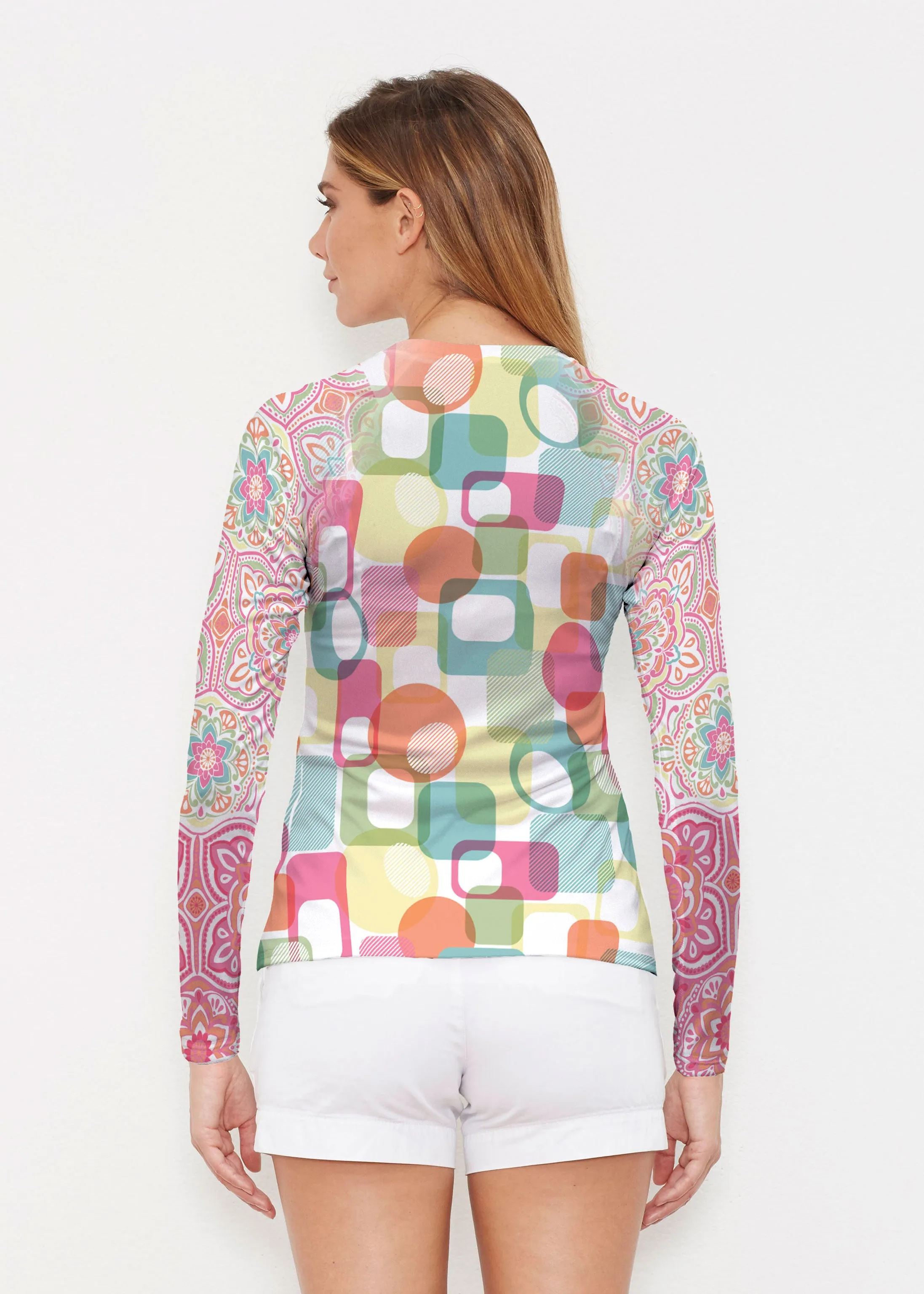 Mandala Geo (13495) ~ Long Sleeve Rash Guard