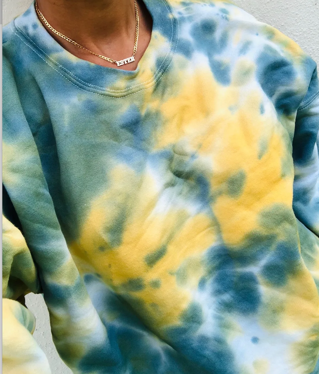 Marigold Tie Dye Crewneck
