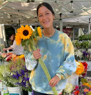 Marigold Tie Dye Crewneck