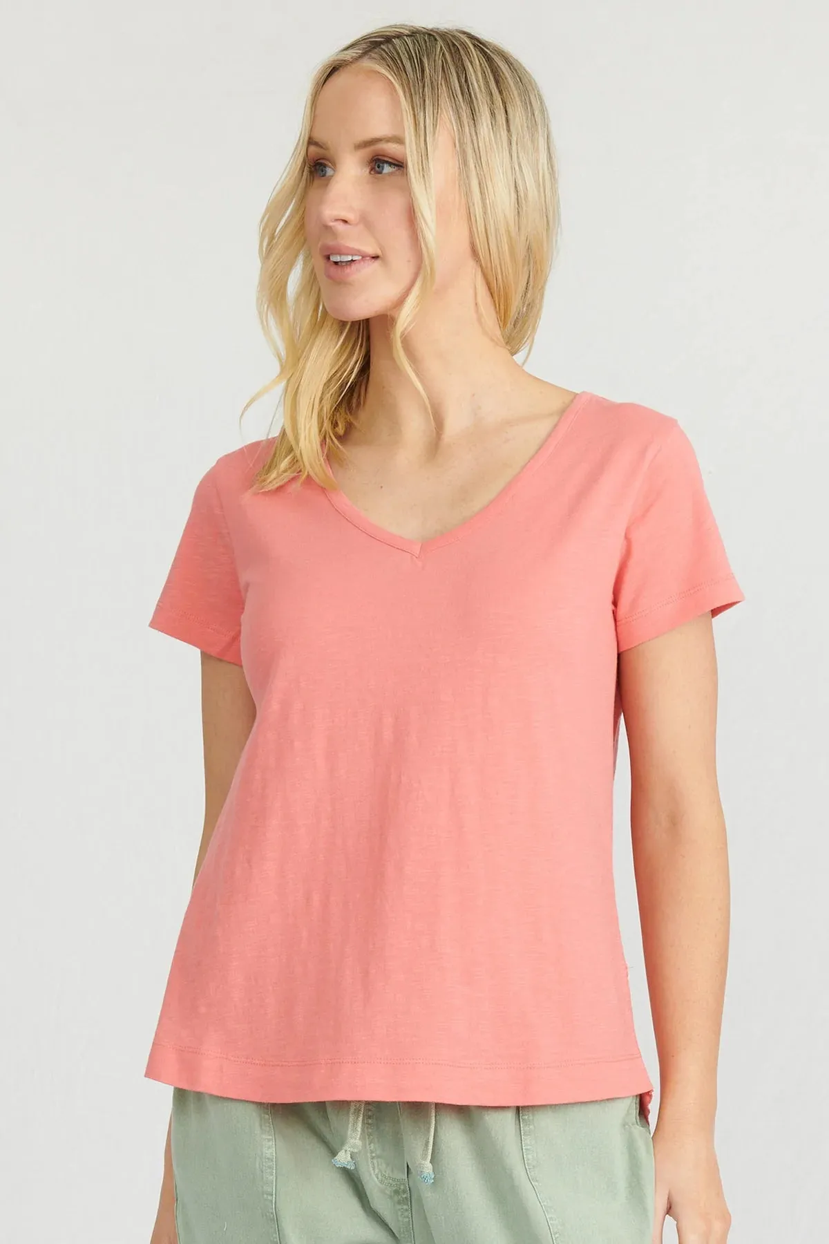 Melrose V Neck Tee Organic Cotton