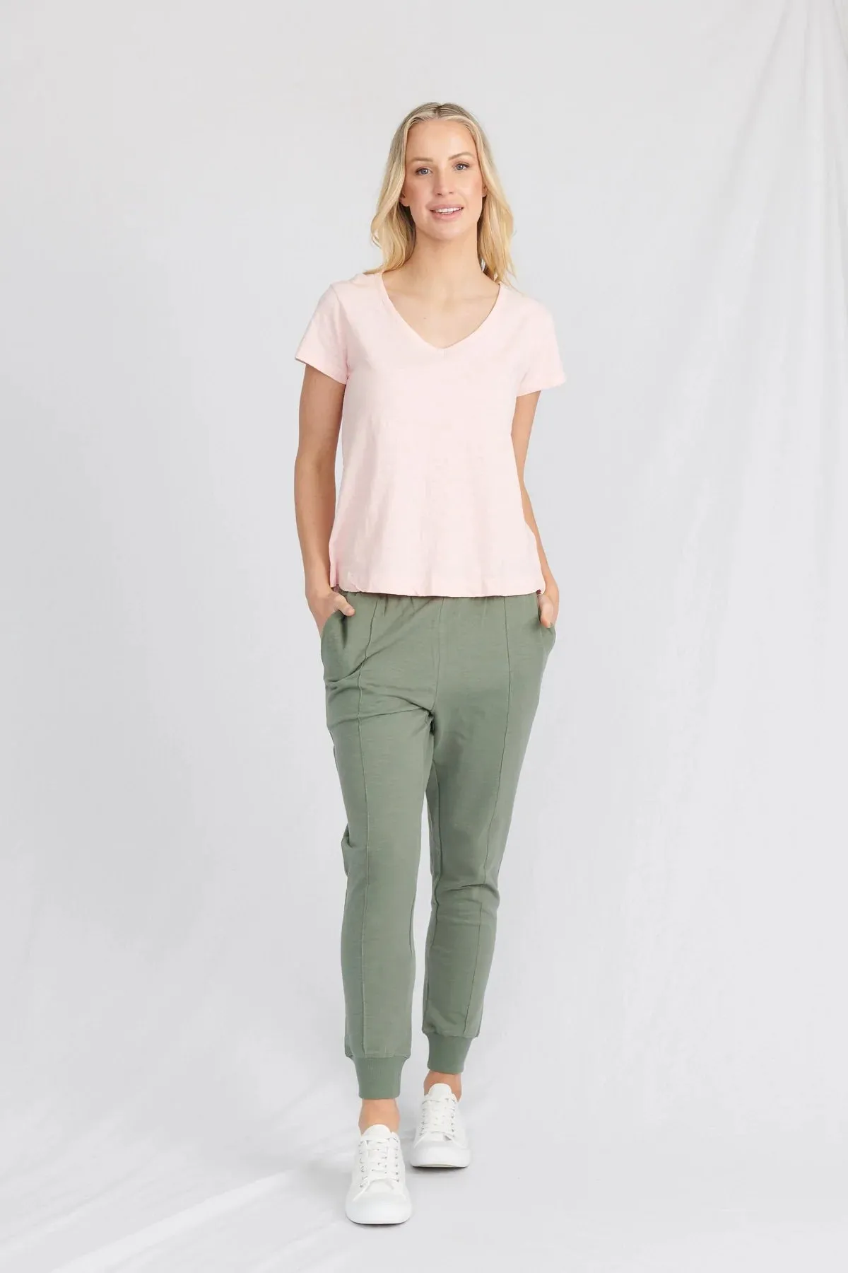 Melrose V Neck Tee Organic Cotton