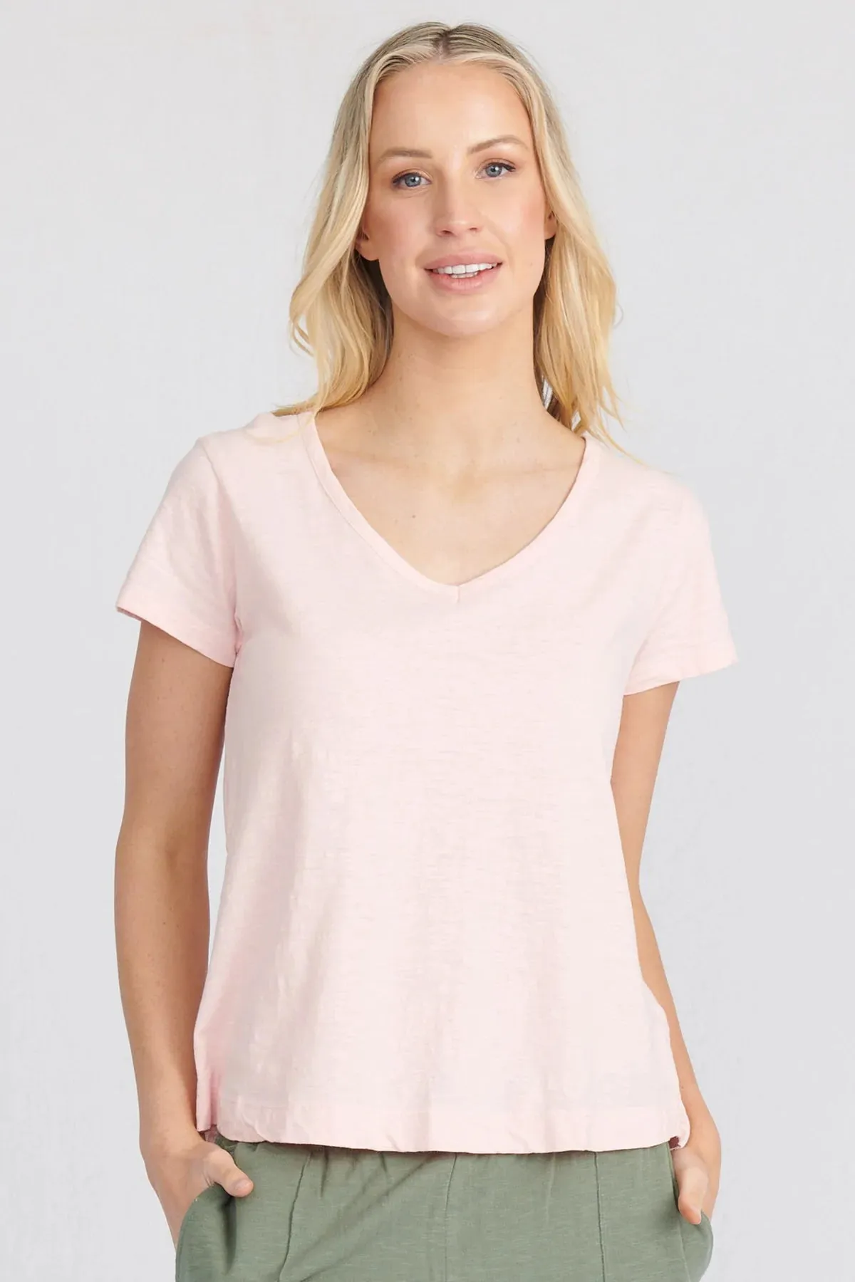 Melrose V Neck Tee Organic Cotton