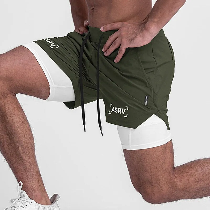 Men's 2 in 1 Quick Dry Fitness Shorts
