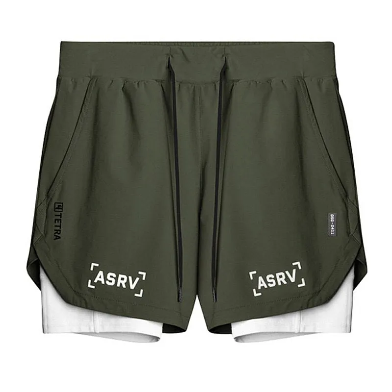 Men's 2 in 1 Quick Dry Fitness Shorts