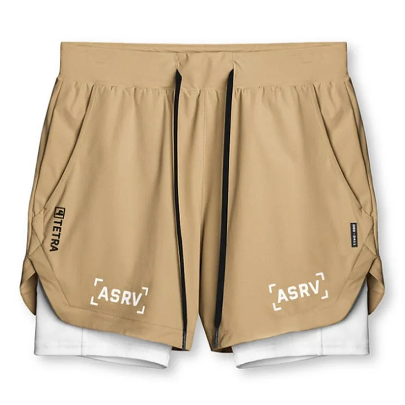 Men's 2 in 1 Quick Dry Fitness Shorts