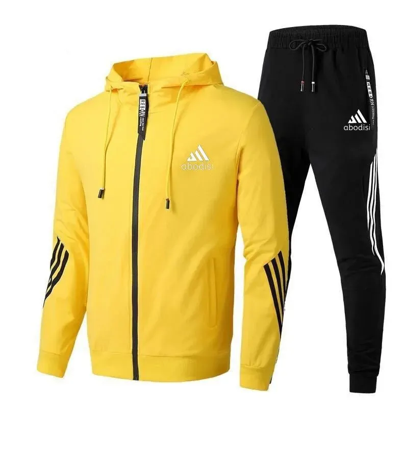 Men's Adidas Athletic Hooded Jogger Set