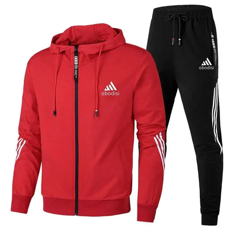 Men's Adidas Athletic Hooded Jogger Set