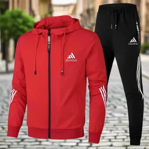 Men's Adidas Athletic Hooded Jogger Set