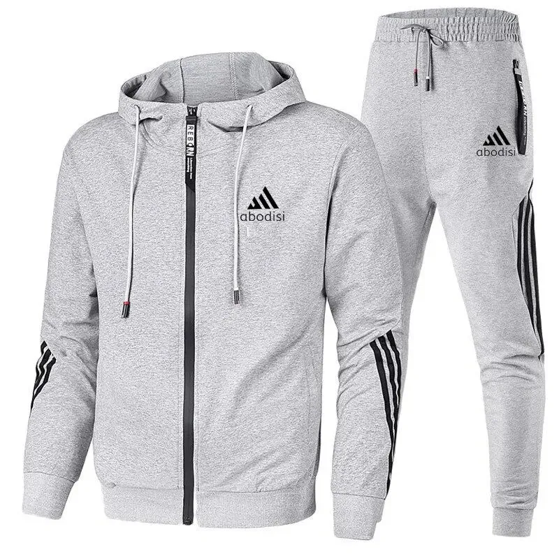Men's Adidas Athletic Hooded Jogger Set