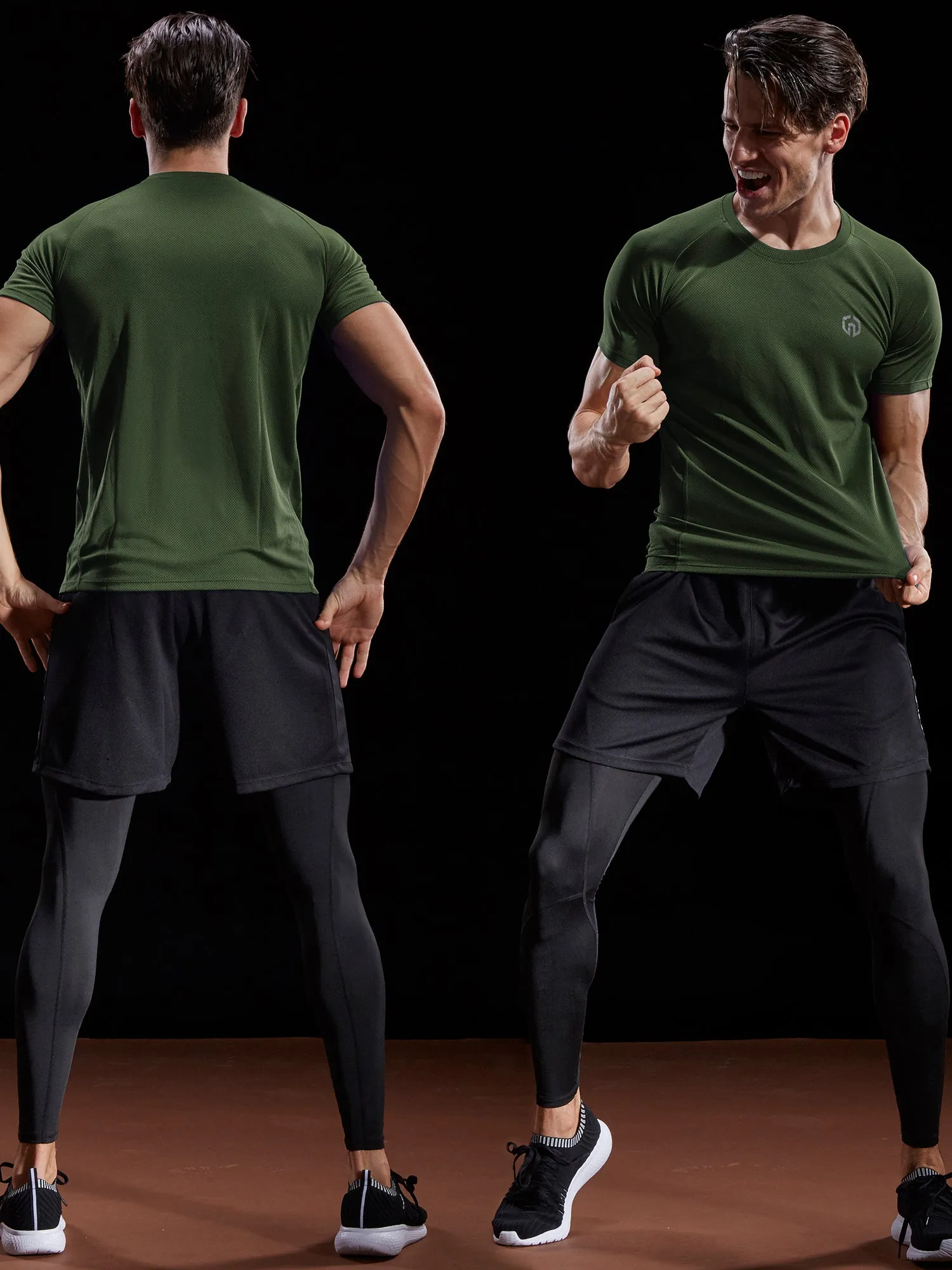 Men's Dry Fit Mesh Athletic Shirts 3 Pack