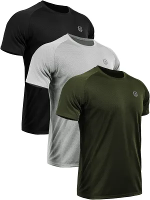 Men's Dry Fit Mesh Athletic Shirts 3 Pack