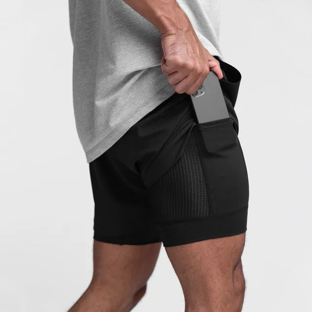 Men's Outdoor 2 in 1 Athletic Shorts | Workout