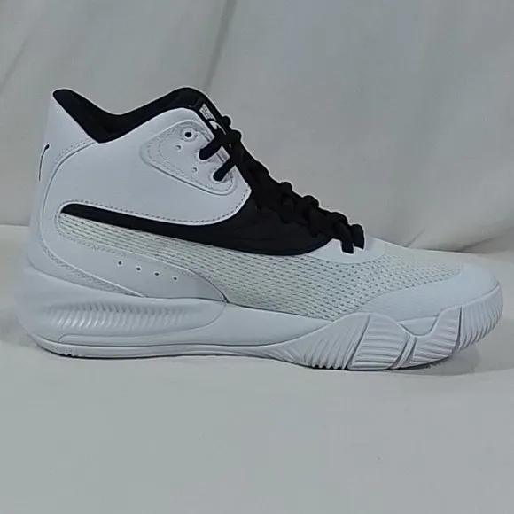 Men's Puma Triple Mid White Basketball Shoes- Various Sizes - Black &amp; White NIB