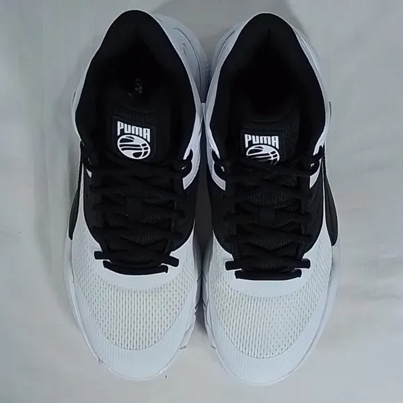 Men's Puma Triple Mid White Basketball Shoes- Various Sizes - Black &amp; White NIB