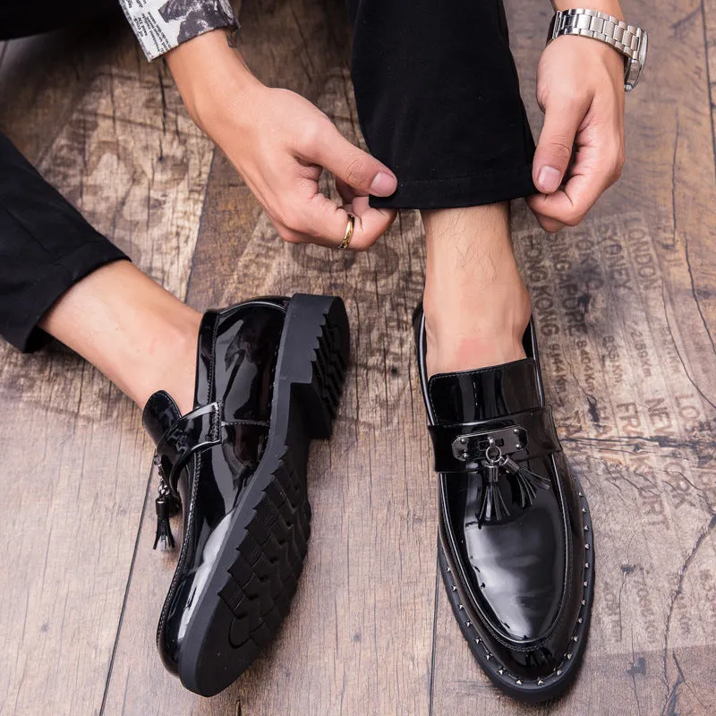 Men's shoes, Korean fashion, versatile, British business suit, business dress, youth leisure shoes, bright shoes