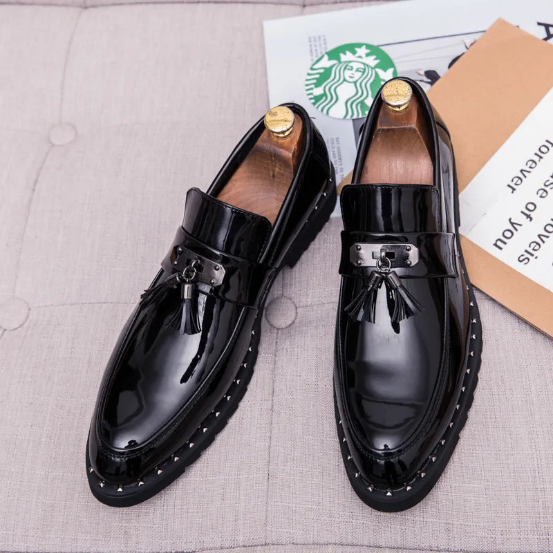 Men's shoes, Korean fashion, versatile, British business suit, business dress, youth leisure shoes, bright shoes