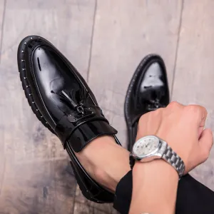 Men's shoes, Korean fashion, versatile, British business suit, business dress, youth leisure shoes, bright shoes