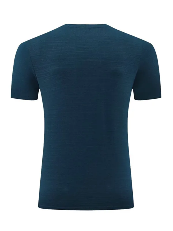 Men's Ultra-Light Ice Silk Quick-Dry Sports Tee - Perfect for Spring & Summer Activities!