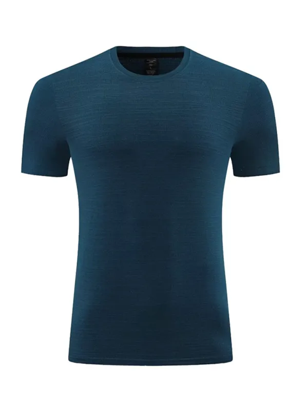 Men's Ultra-Light Ice Silk Quick-Dry Sports Tee - Perfect for Spring & Summer Activities!