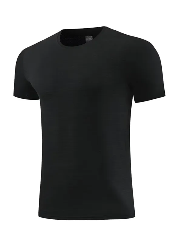 Men's Ultra-Light Ice Silk Quick-Dry Sports Tee - Perfect for Spring & Summer Activities!