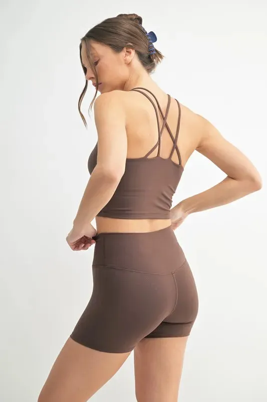 MONO B Venice Cloud Light Crisscross Sports Bra
