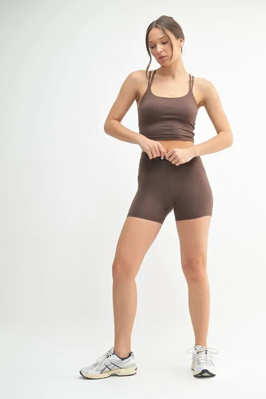 MONO B Venice Cloud Light Crisscross Sports Bra