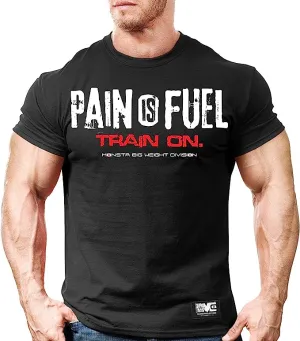 Monsta Clothing Co. Pain Is Fuel Men's Bodybuilding Workout Gym Training T-Shirt