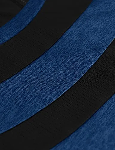MOQIVGI T Shirts for Women Sports, Short Sleeve Workout Clothes, Juniors Soft Breathable Mesh Patchwork Dry Fit Tops Daily Lounge Vacation Casual Wear Blue Large