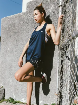 MOVEPRETTY ELASTIC TANK NAVY