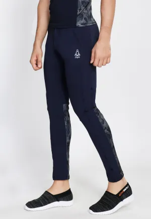 Navy Camo Men's Running Tights