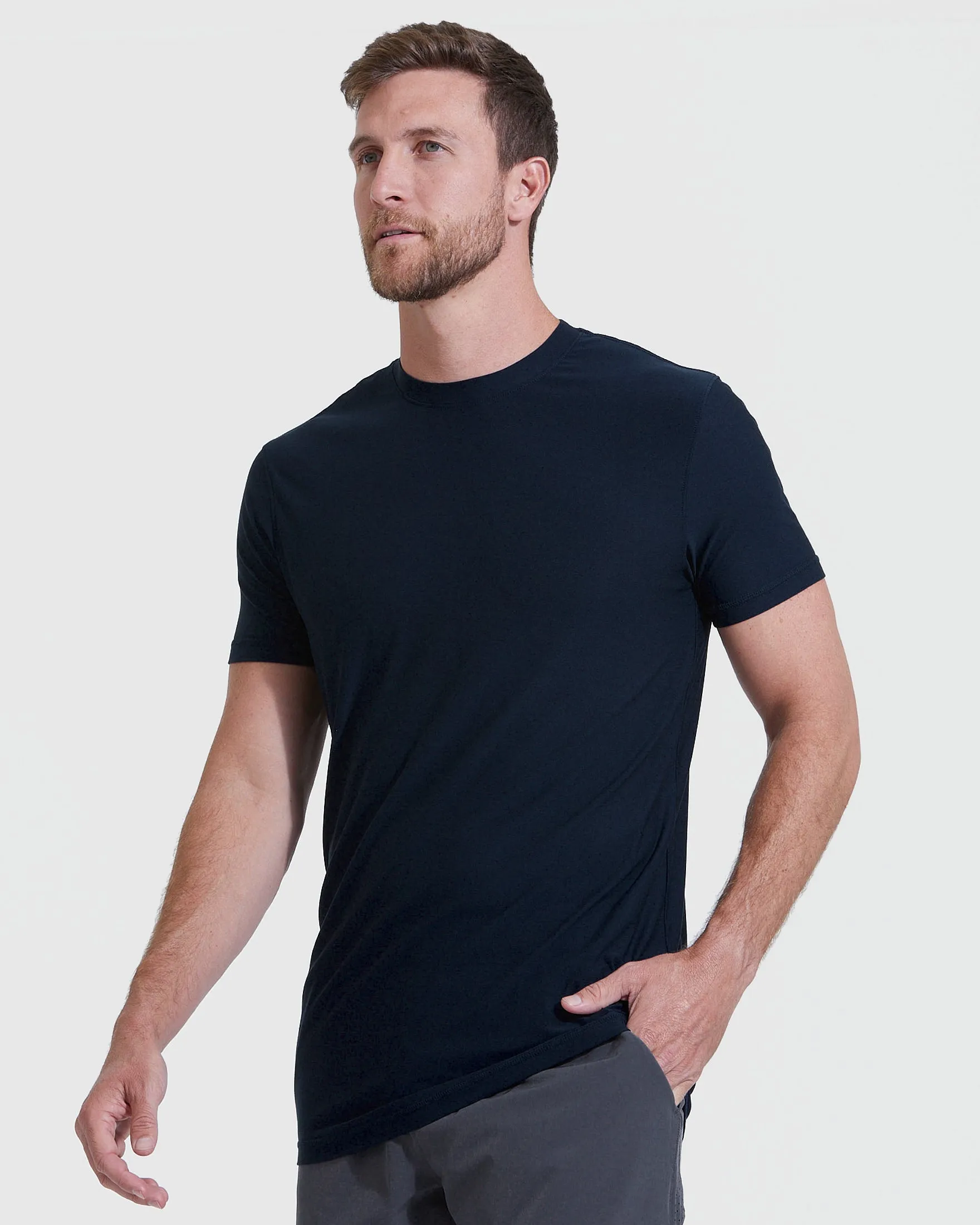 Navy Tall Active Crew Neck 2.0