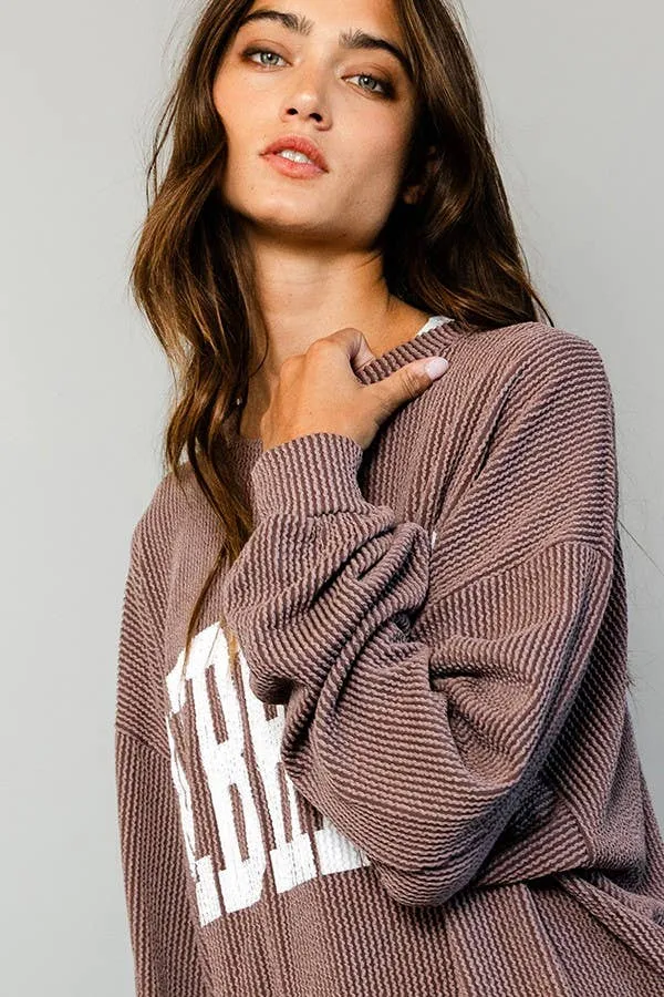 'NEBRASKA' Comfy Oversize Graphic Sweatshirt